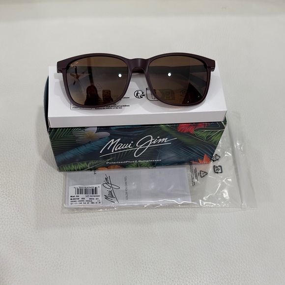 Maui Jim MJ0672S Women’s Sunglasses Matte Brown HCL Bronze Polarized 57mm - Picture 1 of 8